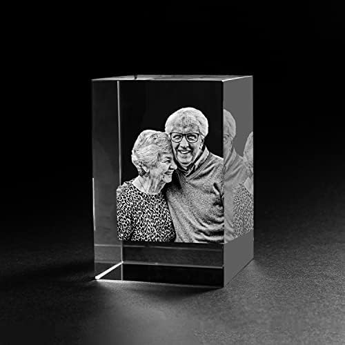 Foto de cristal 3D personalizada Unigai, presentes personalizados para mamãe, cristal gravado a laser em 3D com foto para presentes