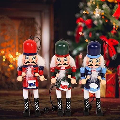 Ornamentos de quebra -nozes de Kishi, festa de cracker noz | Figuras de biscoitos de nozes de brilho ornamentos de árvore de natal