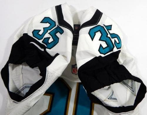 2015 Jacksonville Jaguars Akeem Davis #35 Jogo emitido White Jersey 38 DP37067 - Jerseys de Jerseys usados ​​na NFL não assinada