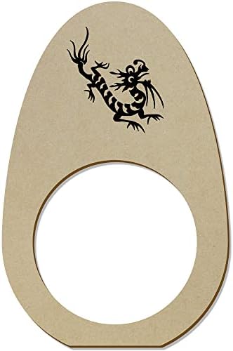 Azeeda 5 x 'Dragão Chinês' Anéis/suportes de guardanapo de madeira