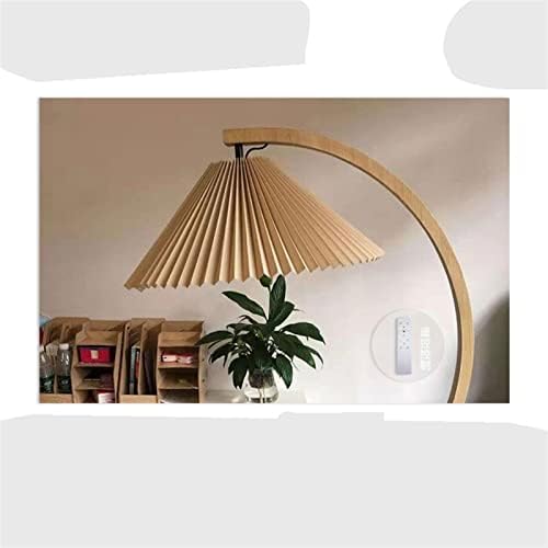 Lâmpadas de chão Xiaosaku para o quarto Led de lâmpada plissada com lâmpada de lâmpada do quarto de estudo remoto Lâmpada de madeira vertical Lâmpada minimalista moderna para sala de estar, casa, escritório