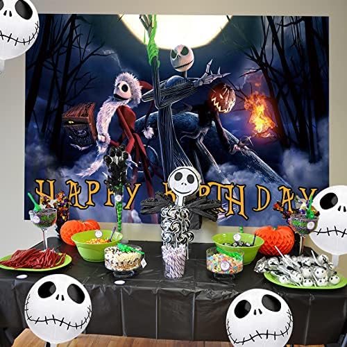 Nightmare Antes do Natal Caso -pano de Natal Pesadelo Nightmare Birthday Supplies Photo Photopiond Backgrod Photo Booth Studio Props Garotos Meninas Feliz Aniversário Banner Decoração 5x3ft