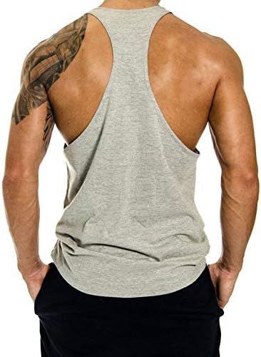 Tampas masculinas de tampas masculinas de inleaderaesthetics sem mangas camisetas de ginástica Y-back Gym tanques