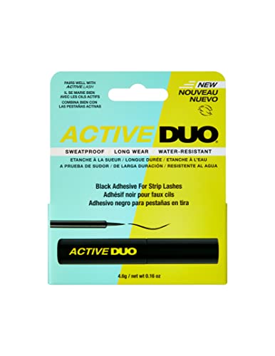 Duo ativo adesivo preto para cílios de tira 4,6g / peso líquido 0,16 oz