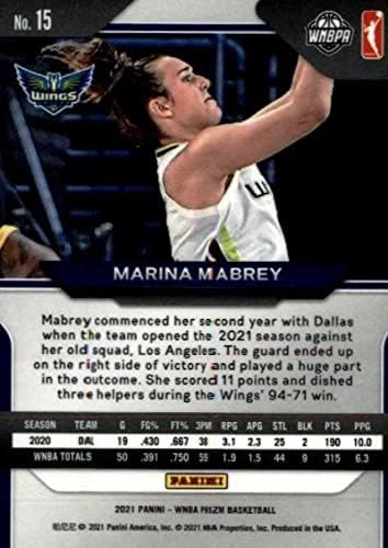 2021 Panini WNBA Prizm 15 Marina Mabrey Dallas Wings Basketball Trading Card