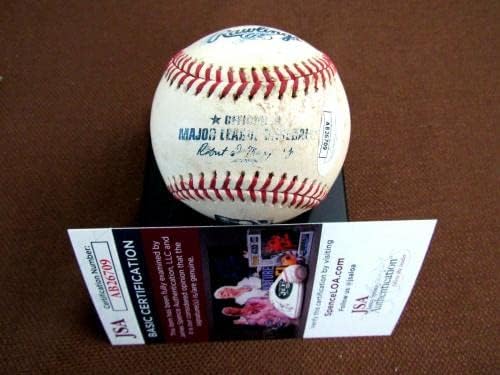 Mike Moutsakas 2015 WSC Kansas City Royals Reds assinou o AUTO oml Gu Baseball JSA - bolas de beisebol autografadas