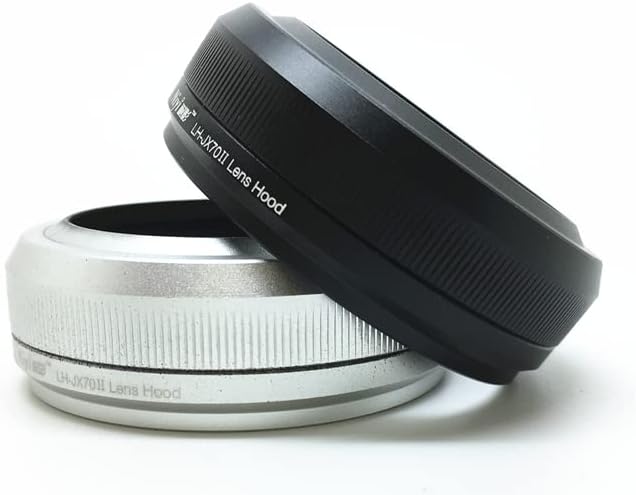Camrebel Lens Hood Color preto para câmeras Fuji X70 com duas liberações de obturador macio