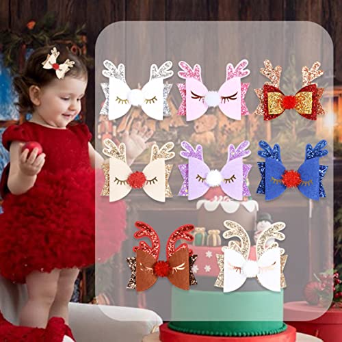 Toddmomy 6pcs barrettes suprimentos de natal acessórios Acessório de chapas de Natal Acessório Diy POM Favoriza lantejoulas