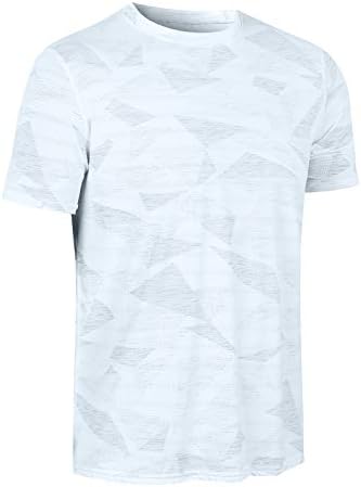 Camisetas atléticas masculinas do Meetyoo, camisas de treino de manga curta rápida seca