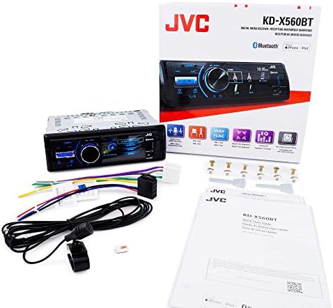 JVC - KD -X560BT - Carro de mídia digital e receptor Bluetooth Marine iPhone/Android/USB/Aux Cart.