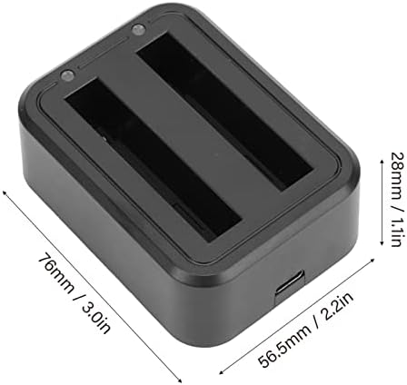 Carregador de bateria dupla, cubo de carga rápida com cabo de carregamento, luz indicadora para acessórios de câmera panorâmica x3