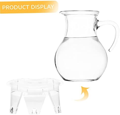 Cabilock transparente chaleira tampa jarro de vidro de vidro limpo chaleira redonda acessórios de vidro bule de vidro jarro de água