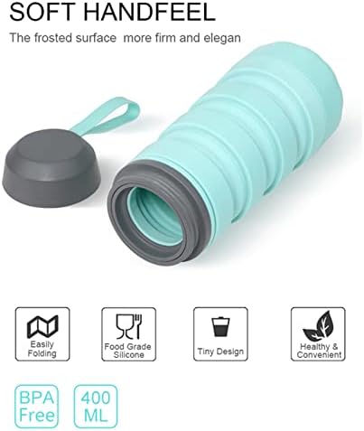 Garrafa de água de silicone colapsível CKIutn, garrafas de água expansíveis de BPA reutilizáveis ​​BPA, copo de água de torção