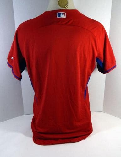 2014-15 Philidelphia phillies em branco jogo emitido camisa vermelha 925 - Jerseys MLB usada para jogo MLB
