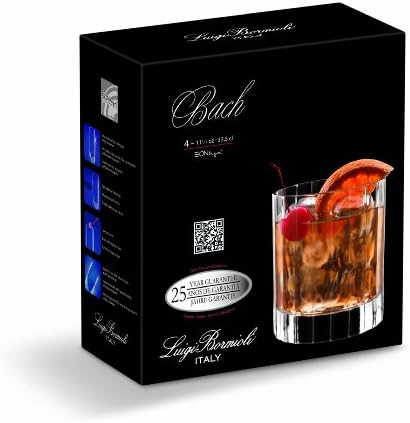 Luigi Bormioli Bach 16,25 oz. Bebida/hiball/vidro, conjunto de 4, 4 contagem, claro