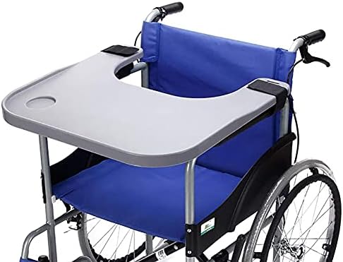 Tabela de colo da bandeja de cadeira de rodas KTTR com porta -copo, acessórios universais de mesa para cadeiras de rodas