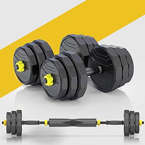 Dumbbell, halteres ajustáveis ​​Peso com barra, equipamento de condicionamento físico masculino Conjunto de barra de