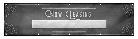 CGSignLab | Agora Leasing -Chalk Corner, resistente ao vento, bandeira de vinil de malha ao ar livre | 8'x2 '