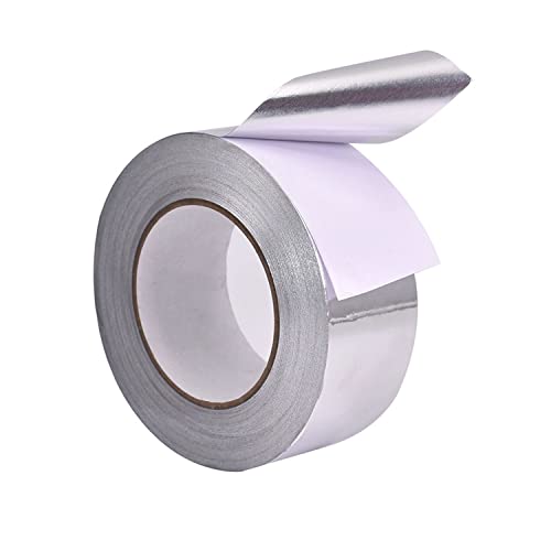 Fita de papel alumínio Lecune - 3,9 Mil Adesivo de isolamento profissional HVAC Fita de metal, fita adesiva prateada