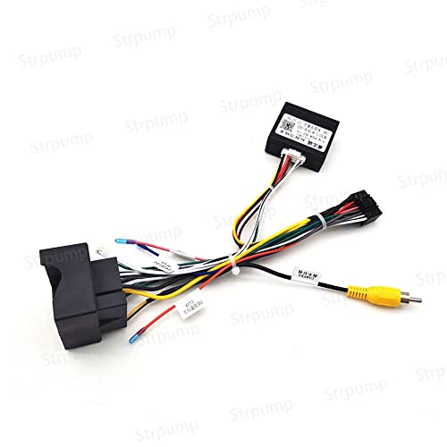 Strpump 16pin Compatível para Jeep Compass Grand Cherokee Car Rádio Estéreo GPS Power Harness Cable com decodificador de barramento CAN