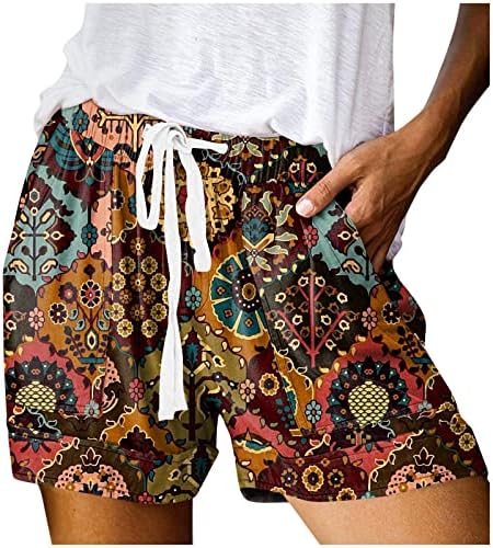 Shorts de compressão de Zlovhe, moletom Women Western High Ciay Lace Up Up LOW PRESTED CASual Shorts