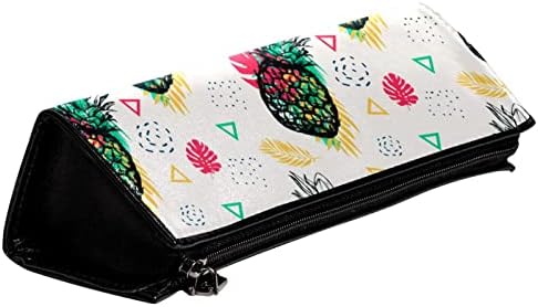 Tbouobt Bolsa cosmética para mulheres, bolsas de maquiagem Bolsa de higiene pessoal espaçosa presente de viagem, frutas tropicais de abacaxi moderno desenho animado moderno