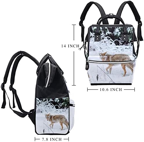 Mochila VBFOFBV Backpack, Mochila Multifuncional de Viagem Grande, Lobo de Inverno Animal