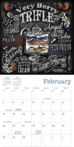 Cozinhar com amor fornece comida para o calendário da parede da alma 2023, calendário de cozimento de 16 meses, 12 x 12