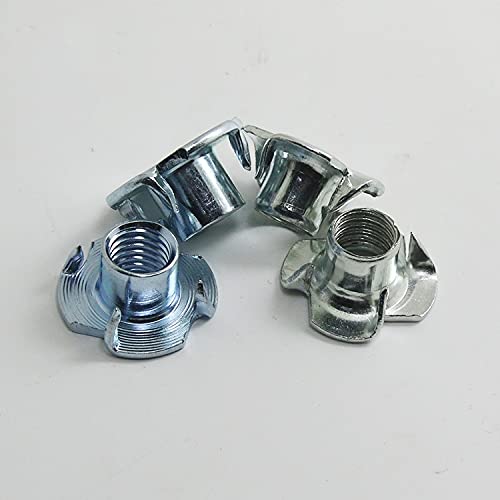 20pcs m4 m5 m6 m8 m10 m12 banhado a zinco quatro garras porca de porca de porca t binger pileira inser tee porca hardware