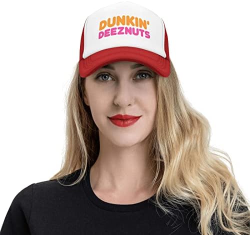 Dunkin Deez Nuts Hat - Funny Boby Party Trucker Hats - Vintage Novelty Crazy Retro Snapback Baseball Cap