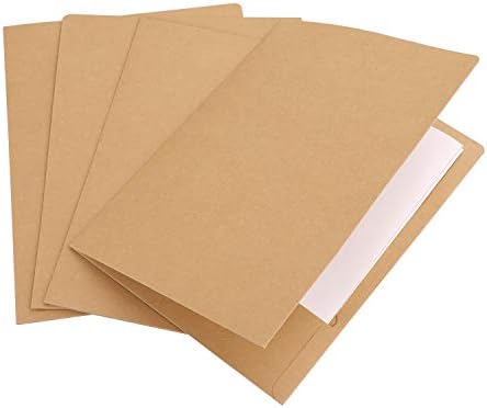 10pcs Bolsos duplos A4 Kraft Paper File Pasta Apresentação Relatório