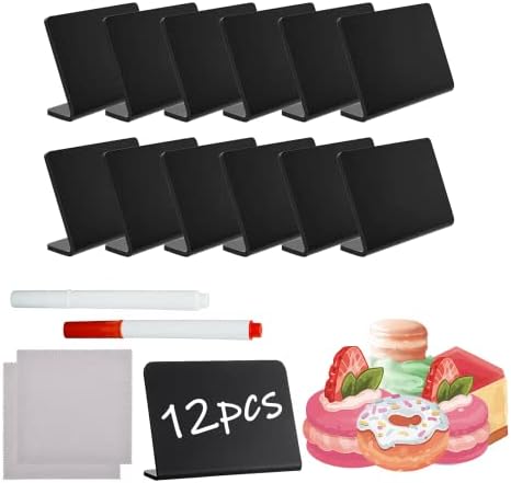 4 x3 mini sinais de quadro -negro para alimentos ， rótulos de alimentos para festas - buffets - aniversários - Números de mesa de