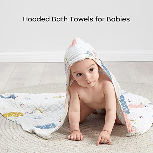 BC Babycare 2 pacote toalhas de bebê, toalha de banho de algodão de algodão natural, toalhas de bebê com capuz absorvente macio,