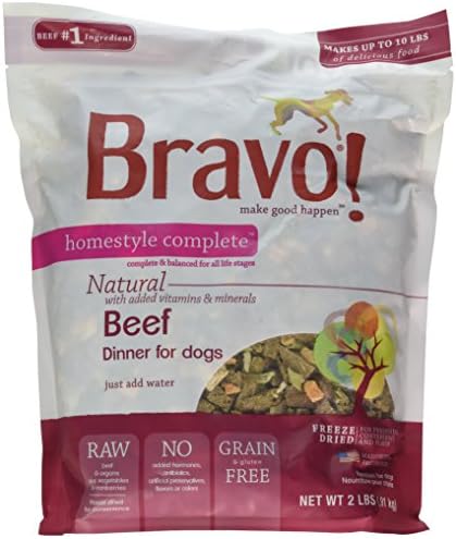 Bravo Homestyle Freeze Secado Dinner Beef Food, 2 lb.