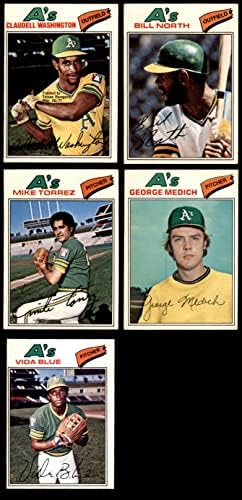 1977 Equipe de atletismo de Oakland de 1977 Conjunto de Oakland Athletics VG+ Athletics