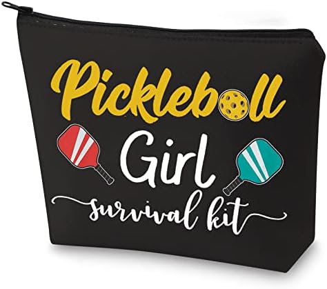 WZMPA Pickleball Girl Girl Cosmetic Makeup Bag Pickleball Gift Pickleball Girl Sobrevivência Kit de maquiagem Zipper