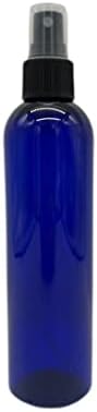 Garrafas de spray de plástico Cosmo azul de 8 oz -8 pacote de spray vazio recarregável - BPA livre - óleos essenciais - aromaterapia | Pulverizadores de névoa fina com tampas de poeira - feitas nos EUA - por fazendas naturais