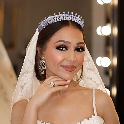 FASNAHOK CZ noiva de casamento Tiara Princesa Crown Capterpol