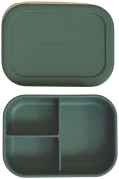 A Caixa de Bento de silicone reutilizável - 3 compartimentos - resistente e à prova de vazamentos