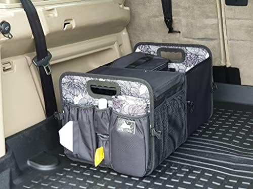 LALUKA CARROMENTO Organizador do porta -malas Cooler e tampa - cinto de segurança dianteiro e traseiro | Garrafa, limpeza o bolso