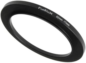 Anel de passo de metal fotodiox, black metal anodizado 52mm-72mm, 52-72 mm