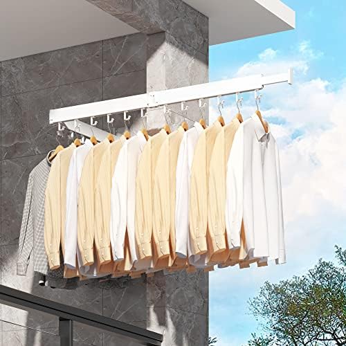 Rack de secagem de roupas, rack de secagem de lavanderia, rack de roupas montadas na parede, roupas de penduramento de roupas,