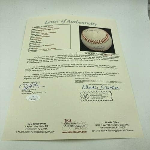Derek Jeter e Alex Rodriguez Dual assinou a Major League Baseball JSA & Stener Coa - Bolalls autografados