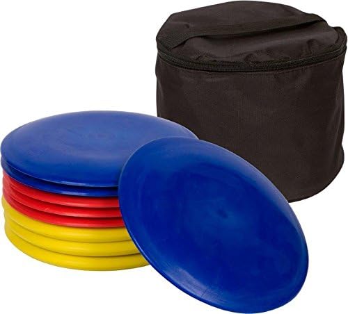 O conjunto de golfe portátil de metal frisbee vem com 9 discos - por inovações de marcas comerciais