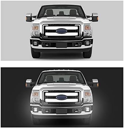 TECOOM LED FOG Lights com kit de montagem de lâmpadas de corrida diurno compatível com 2011 2012 2013 2014 2015 Ford F-250 F-350 F-450 F-550