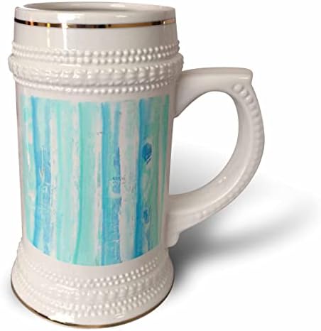 3drose abstrate árvore craque em verde aqua e azul na pintura branca - 22oz de caneca