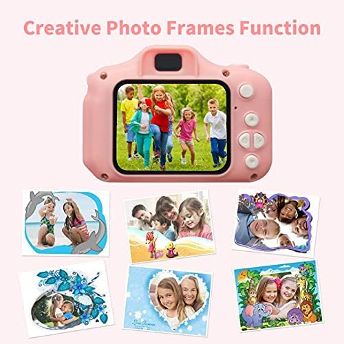 XIXIAN PORTALE CRIANÇA CRIANÇA CRIANÇA DIGITAL Câmera de vídeo recarregável Câmera de câmera de suporte a jogos com tela de 1,9 polegada Screen 32g TF Card Photography Birthday Holiday para crianças