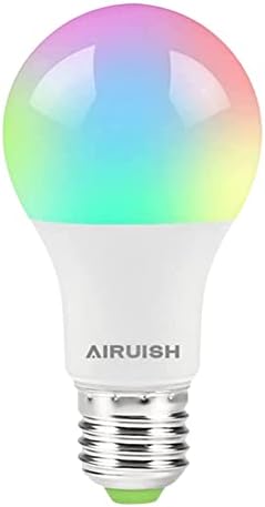 Airuish LED Smart Bulb E26 Brilho da cor da cor RGBW WIFI 2.4G APP CONTROTO APP APP SUPORTE ALEXA Google Controle de voz Assitant