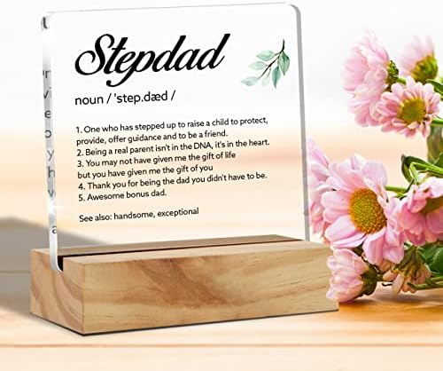 Presentes de pai intensificados, intensificou o painel da mesa de definição de mesa padrasto padrasto de acrílico placa de mesa com madeira de madeira