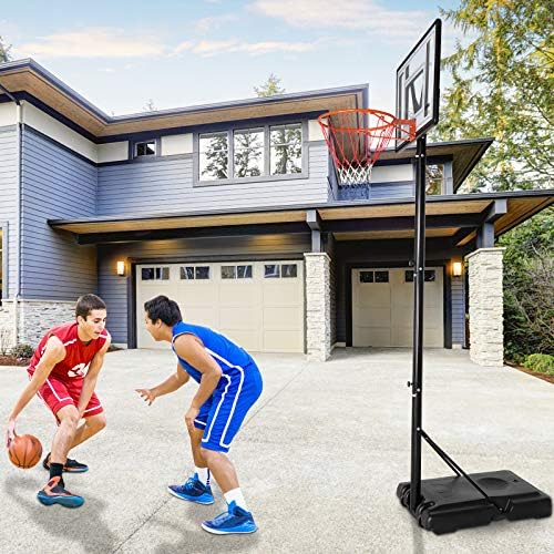 Pexmor atualizou a altura de argola de basquete portátil ajustável 5.9'-10 'Basketball Stand Backboard System para